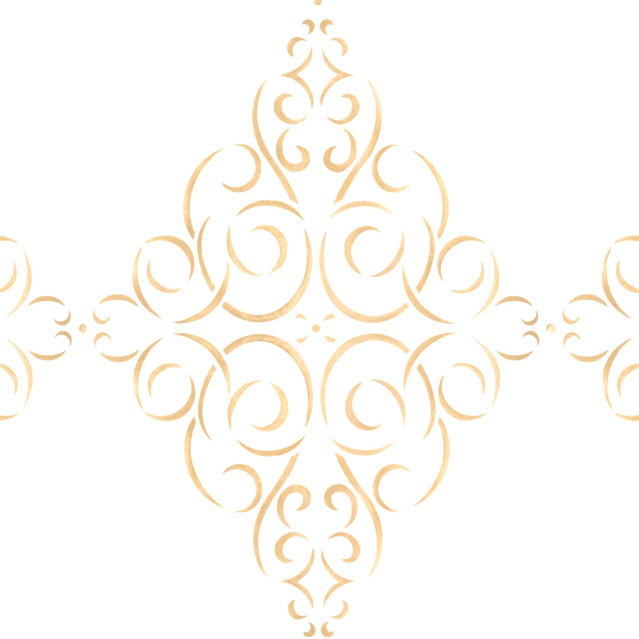 Large Diamond Medallion Wall Stencil | 3473 by Designer Stencils | Mandala & Medallion Stencils | Reusable Art Craft Stencils for Painting on Walls, Canvas, Wood | Reusable Plastic Paint Stencil for Home Makeover | Easy to Use & Clean Art Stencil